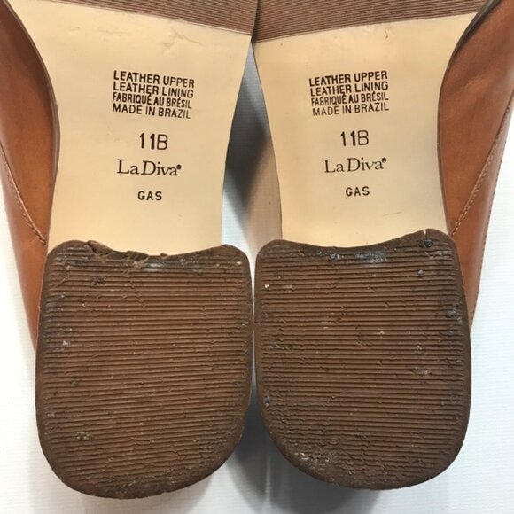 La Diva square toe mules Sz 11 - Picture 8 of 8
